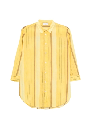 ZANETTI striped curved-hem shirt - Yellow
