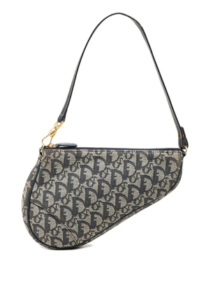 Christian Dior Pre-Owned 2001 Mini Diorissimo Canvas Saddle Pochette shoulder bag - Blue