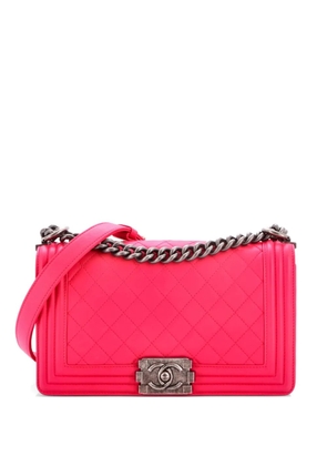 CHANEL Pre-Owned Boy Flap Bag Quilted Lambskin Old Medium shoulder bag - Pink
