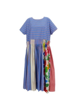 Pero short-sleeved maxi dress - Blue
