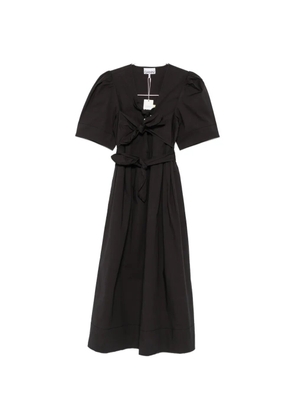 GANNI satin-finish midi dress - Black