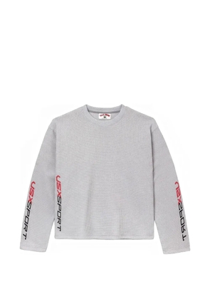 Vale Vsx logo-print thermal sweatshirt - Grey