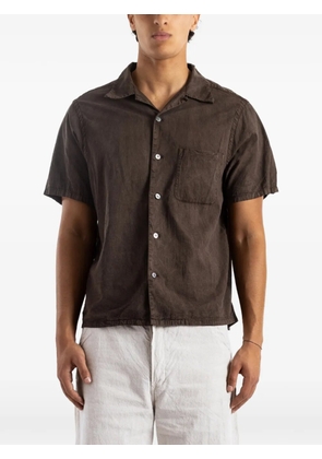 TAIGA TAKAHASHI Lot.113 open-collar shirt - Brown