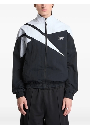 Reebok logo-embroidered panelled track jacket - Black