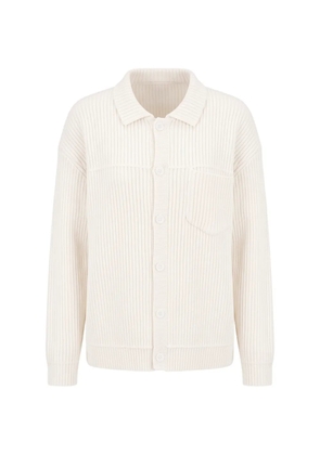 Aya Muse ribbed-knit button-up cardigan - Neutrals