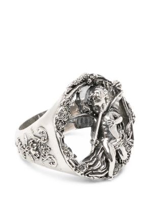 Enfants Riches Déprimés cherub-detail ring - Silver