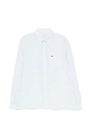 Lacoste logo-patch button-down shirt - Blue