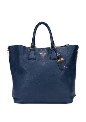 Prada Pre-Owned grained leather tote bag - Blue