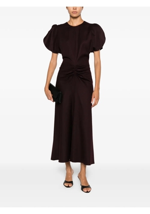 Victoria Beckham Bela ruched midi dress - Purple