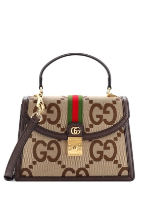 Gucci Pre-Owned Ophidia Flap Top Handle Bag Jumbo GG Canvas Small crossbody bag - Brown
