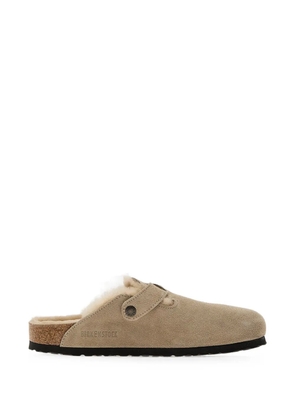 Birkenstock Boston shearling-lined suede slippers - Brown