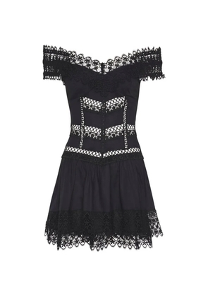 Charo Ruiz Ibiza Eliane lace-trim mini dress - Black
