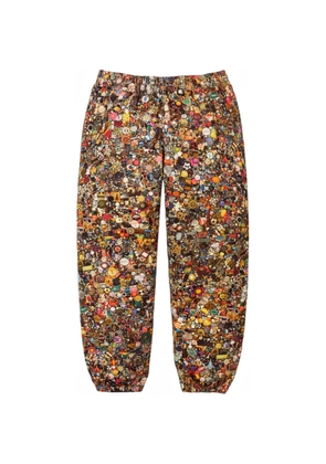 Supreme x Mike Kelley graphic-print track pants - Brown