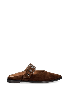 Marc O'Polo buckle-strap pointed-toe slippers - Brown