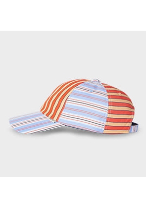 Paul Smith Blue and Red 'Pool Smith Stripe' Baseball Cap