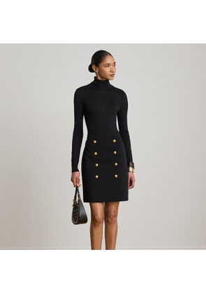 Double-Breasted Sablé Wrap Miniskirt