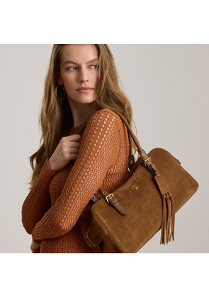 Suede Large Marcy Zip Satchel