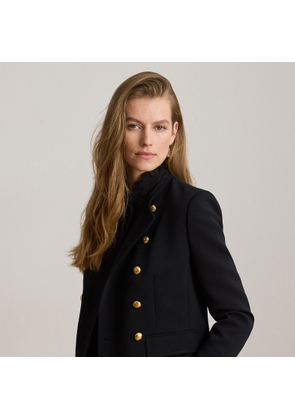 Double-Breasted Sablé Crepe Jacket