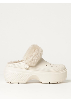 CROCS Flat Shoes Woman color Yellow Cream