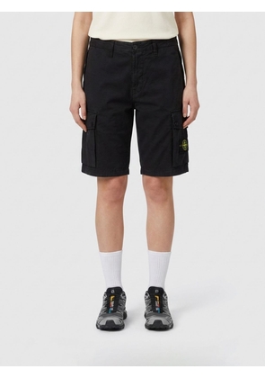 STONE ISLAND Shorts Men color Black