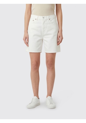 AGOLDE Shorts Woman color Yellow Cream
