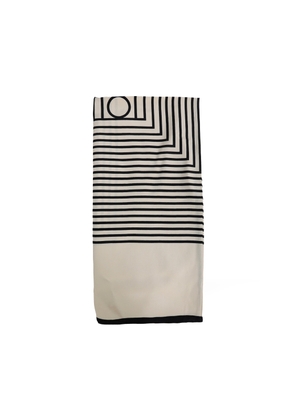 Centered Monogram Silk Scarf
