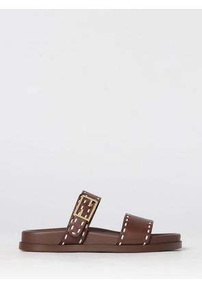 FENDI Heeled Sandal Woman color Mahogany