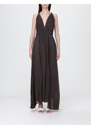 120% LINO Dress Woman color Charcoal