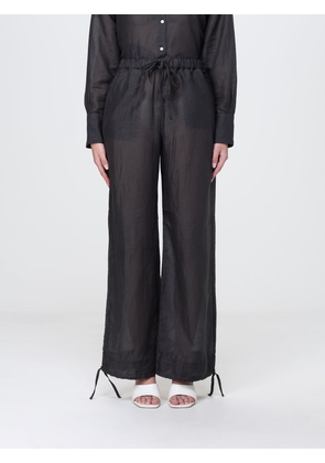 120% LINO Pants Woman color Charcoal