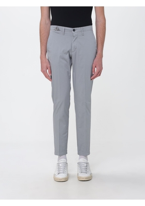 XC Slim Fit Chino Trousers in Gabardine with Slash Pockets and Mid-Rise Waist