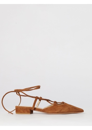 ANNA F. Ballet Flat Woman color Burnt