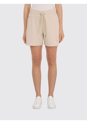 EA7 Shorts Woman color Beige