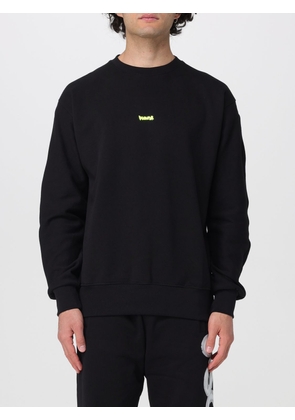 DISCLAIMER Crew Neck Cotton Jumper with Printed Logo and Dropped Shoulders