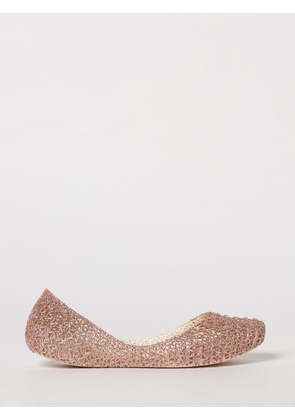 Melissa Campana Perforated Glitter PVC Ballet Flats with Round Toe