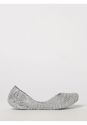 Melissa Campana Perforated Glitter PVC Ballet Flats with Round Toe