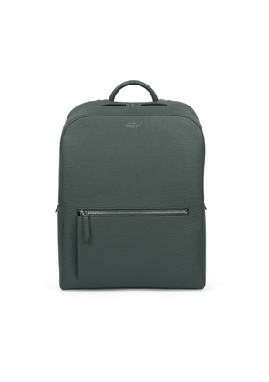 Smythson Zip Around Backpack In Panama In Slate Green