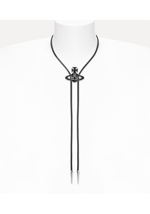 Vivienne Westwood Bolo Tie Platinum-black-enamel-black-leather Platinum-black-enamel-black-leather Men