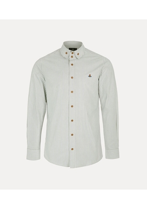 Vivienne Westwood Two Button Krall Shirt Classic Oxford Shirt Thyme-stripe 48 Men