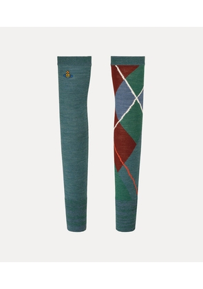 Vivienne Westwood Argyle Arm Warmers Wool Multi One Size Unisex