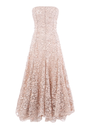 La Fuori Ballet Rose Embellished Lace Midi Dress - Moda Operandi