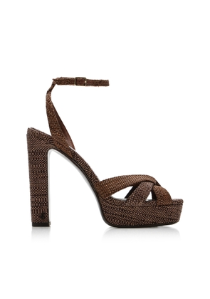 Jimmy Choo Kove Raffia Sandals - Moda Operandi