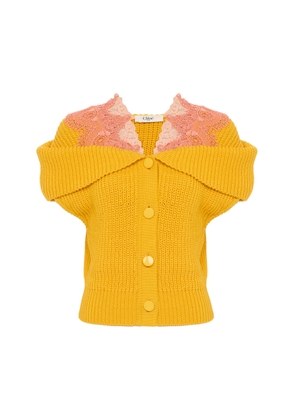 Chloé Foldover Cotton-Knit Cardigan - Moda Operandi
