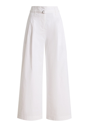 Proenza Schouler White Label Raver Cropped Poplin Wide-Leg Pants - Moda Operandi