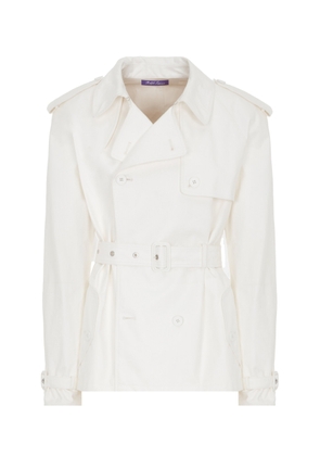Ralph Lauren Maiven Short Leather Trench Coat - Moda Operandi