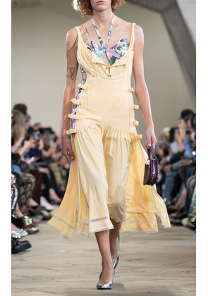 Rabanne Cutout Silk-Blend Midi Dress - Moda Operandi