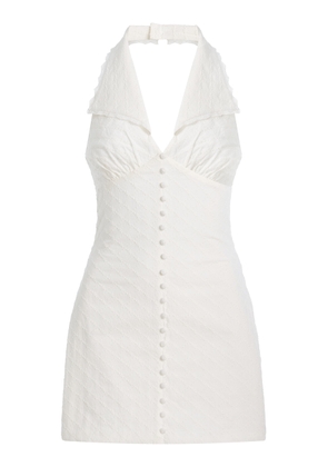 Mirror Palais Collared Cotton Mini Dress - Moda Operandi