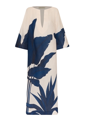 Andres Otalora Que Energia Linen Floral Tunic - Moda Operandi