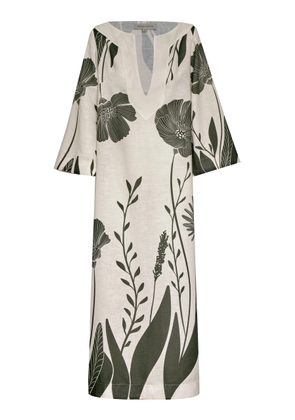 Andres Otalora Que Energia Floral Linen Tunic - Moda Operandi