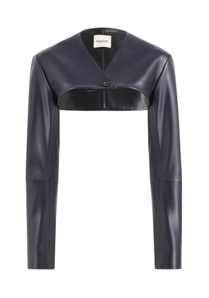 Khaite Onno Plonge Leather Jacket - Moda Operandi