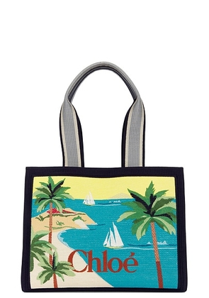 Chloe Soliel Beach Landscape Tote Bag in Cosmic Blue - Blue. Size all.